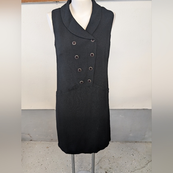 Vintage Dresses & Skirts - Vintage Karl Lagerfeld Sleeveless Black  Dress Made In France For Henri Bendel